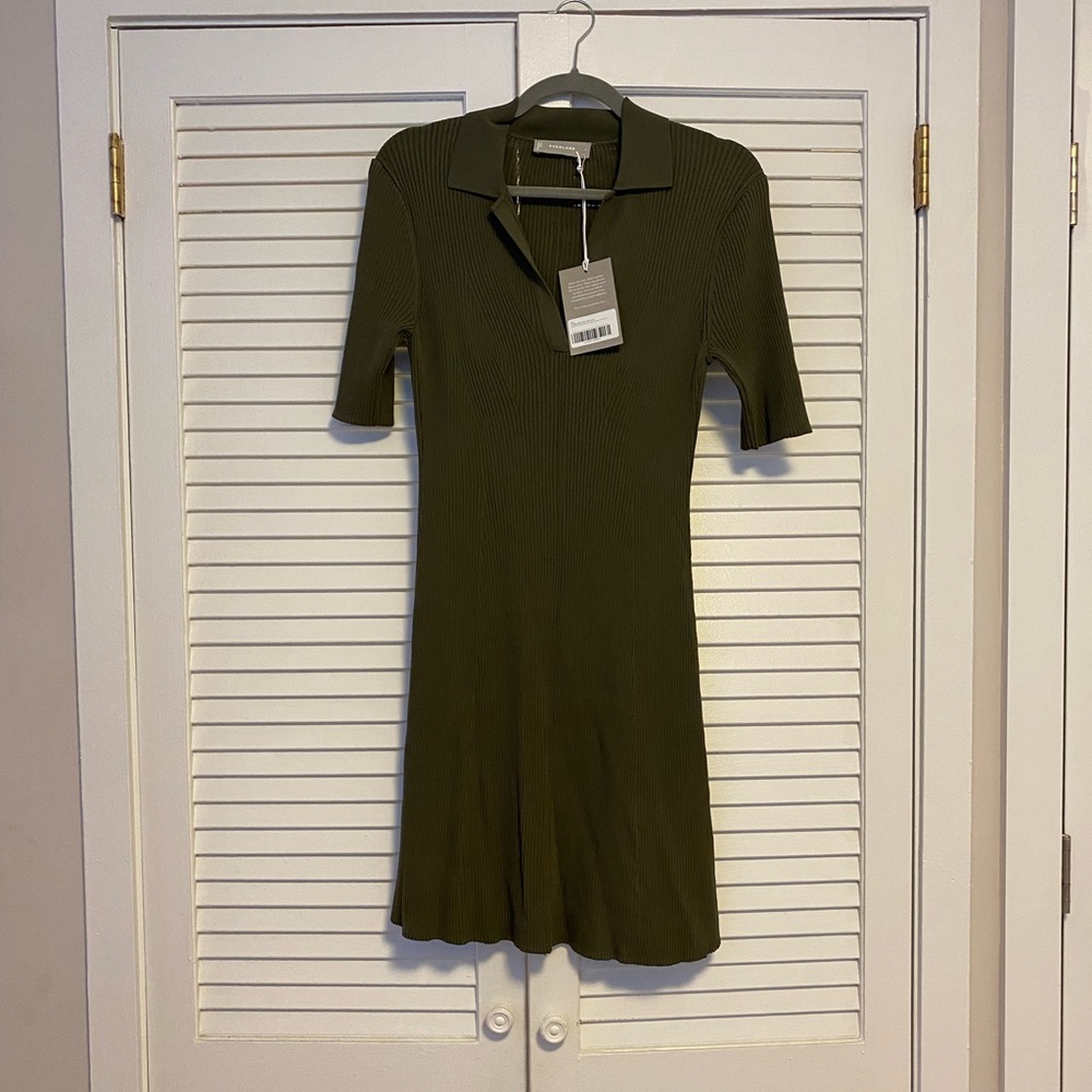 Everlane olive polo dress